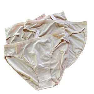 VS high leg brief panty size XL lot of 3 NEW beige tan nude panties